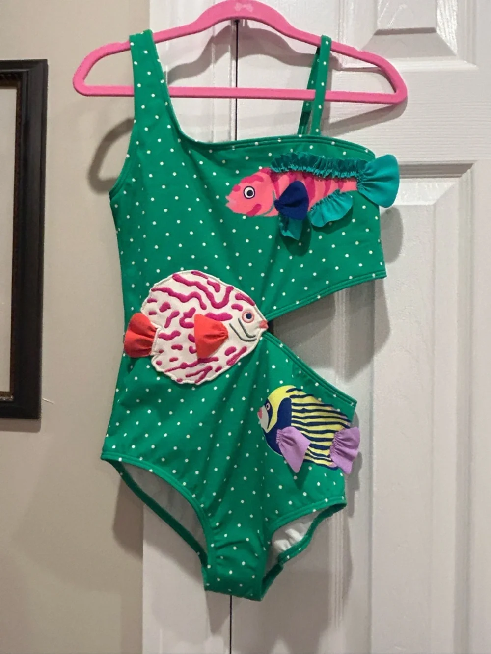 NWT Mini Boden Girls Fish Appliqué Swimsuit 👙🐠